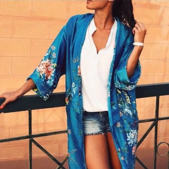 Zara Jackets & Blazers - Zara Floral Print Kimono